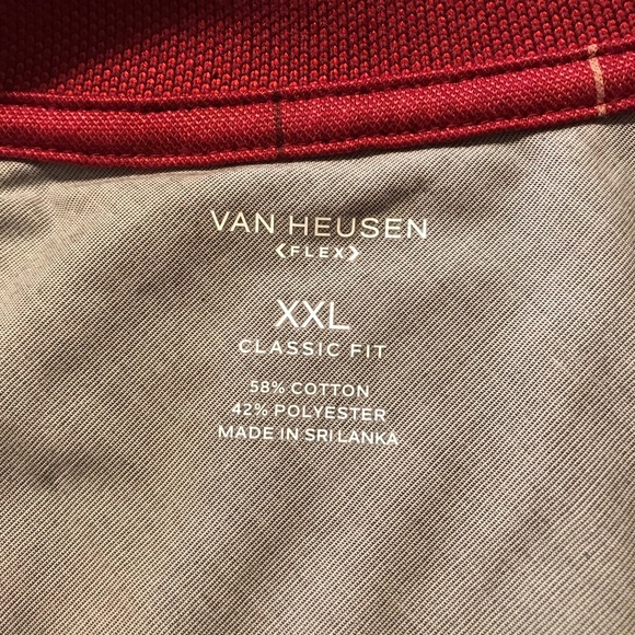 🇺🇸ALS🇺🇸 NWT XXL Red Van Heusen Polo Shirt - Picture 12 of 13
